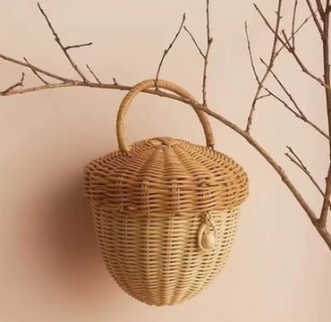 Acorn Rattan Shoulder Bag