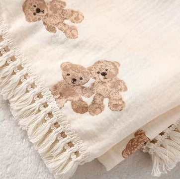 Tassel Muslin Blanket