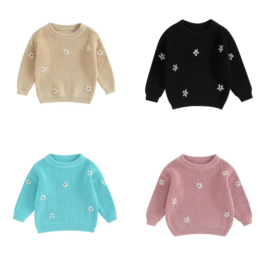 Knitted Flower Jumper