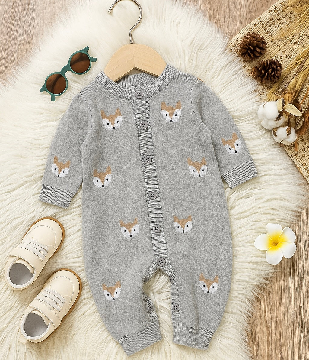 Hedgehog Knitted Romper