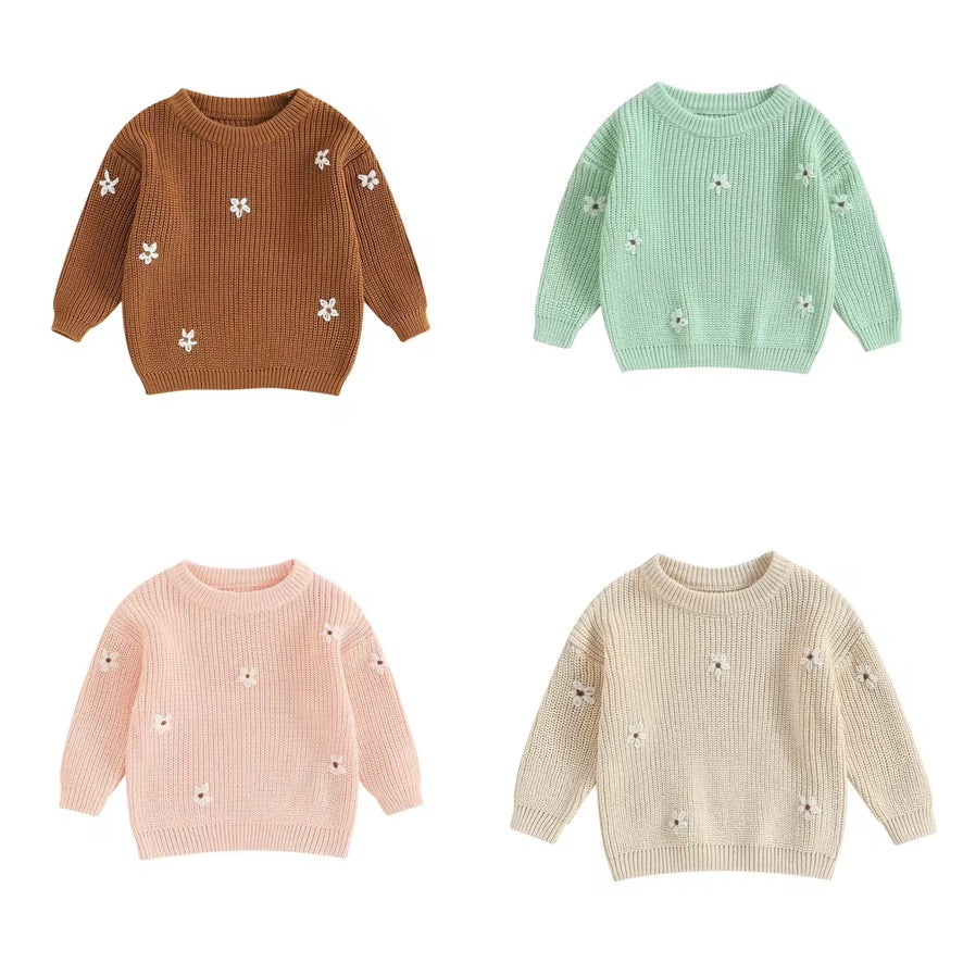 Knitted Flower Jumper