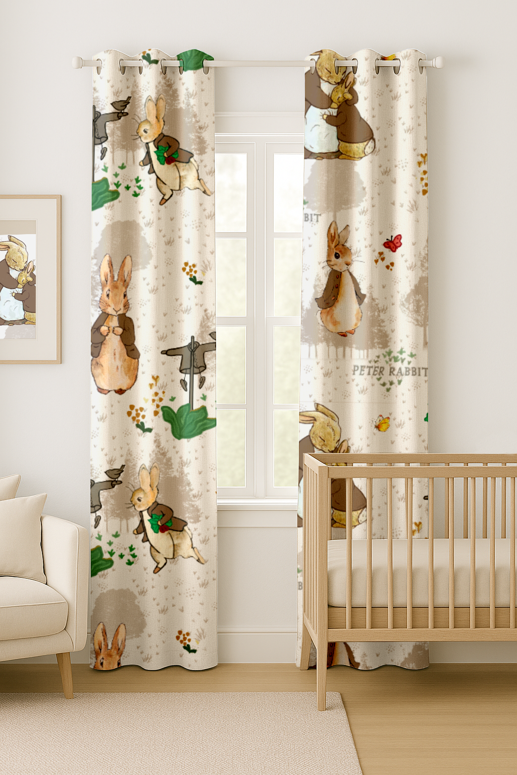 Peter Rabbit Natural Curtains