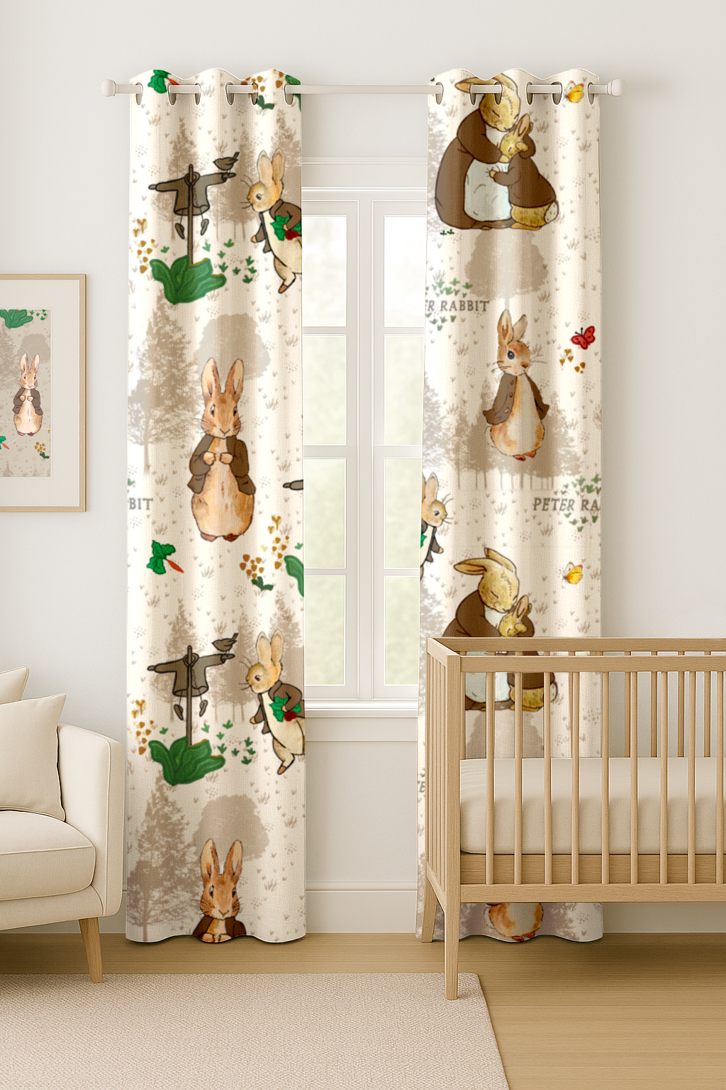 Peter Rabbit White Curtains