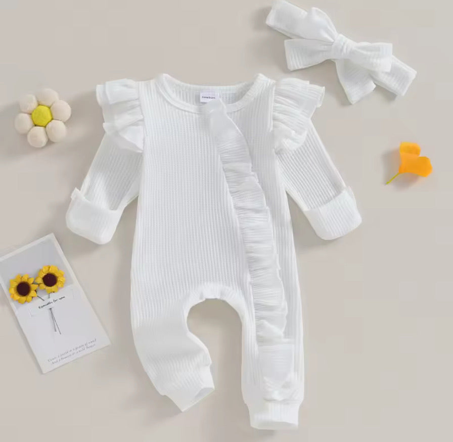 Ruffle Romper And Headband