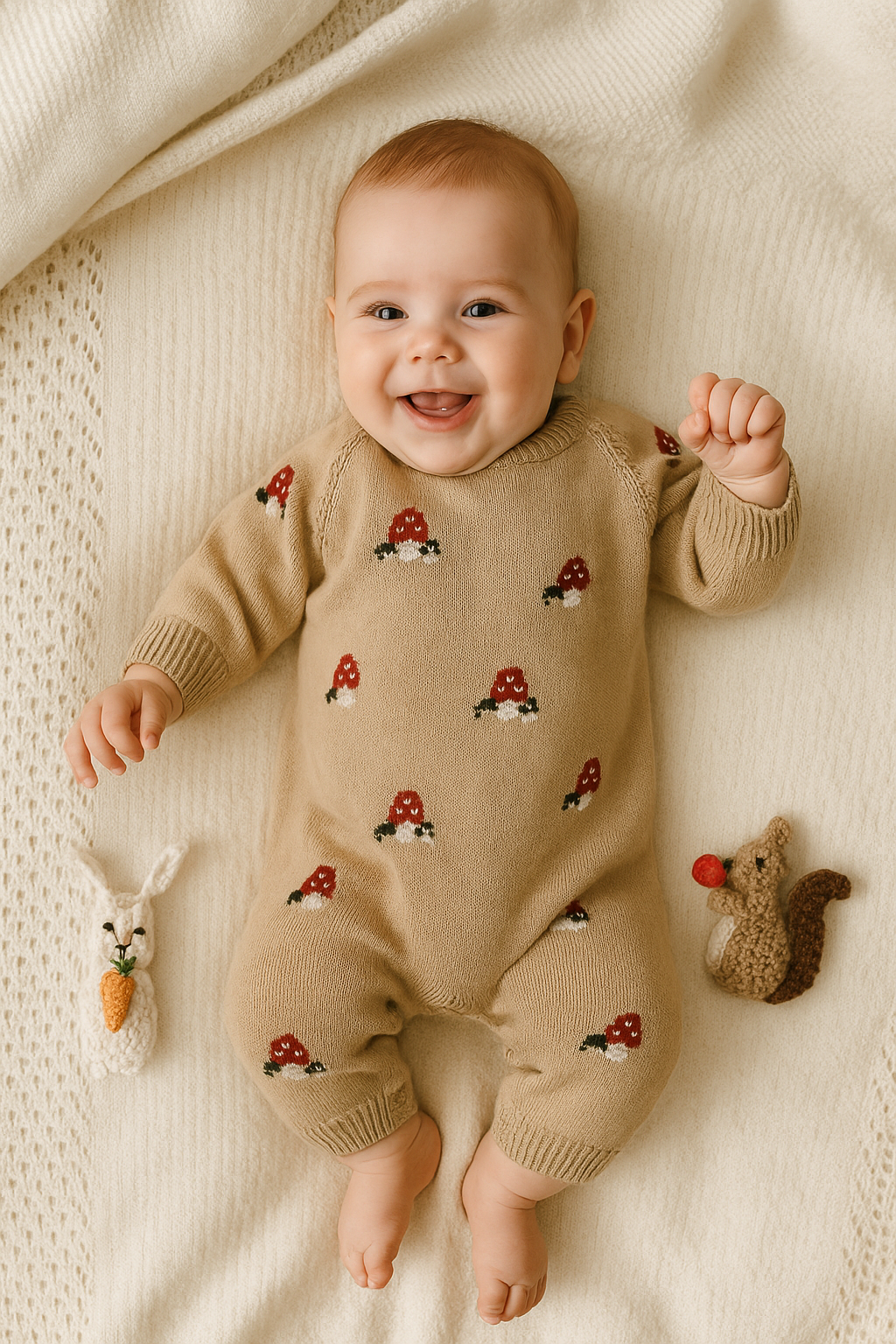 Toadstool Knitted Romper