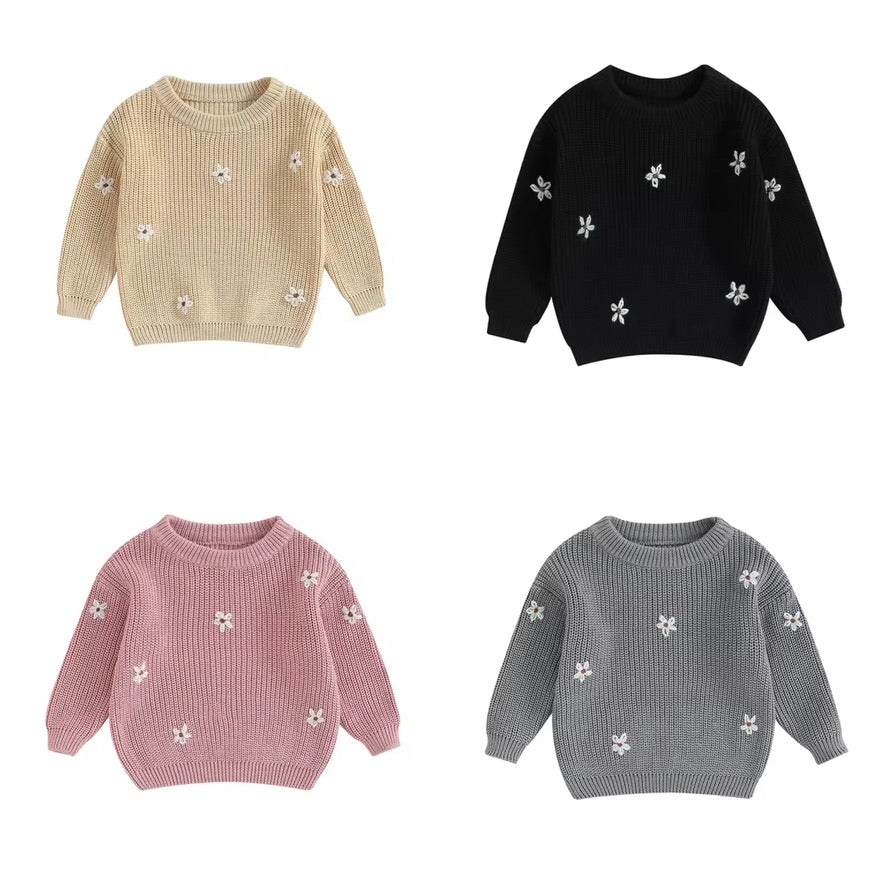Knitted Flower Jumper