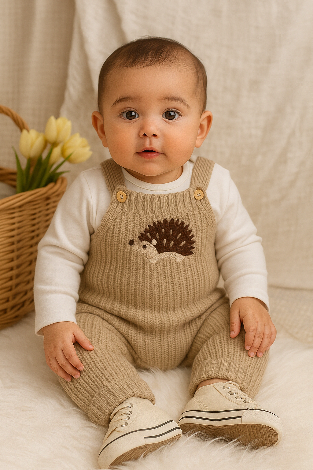 Hedgehog Knitted Romper