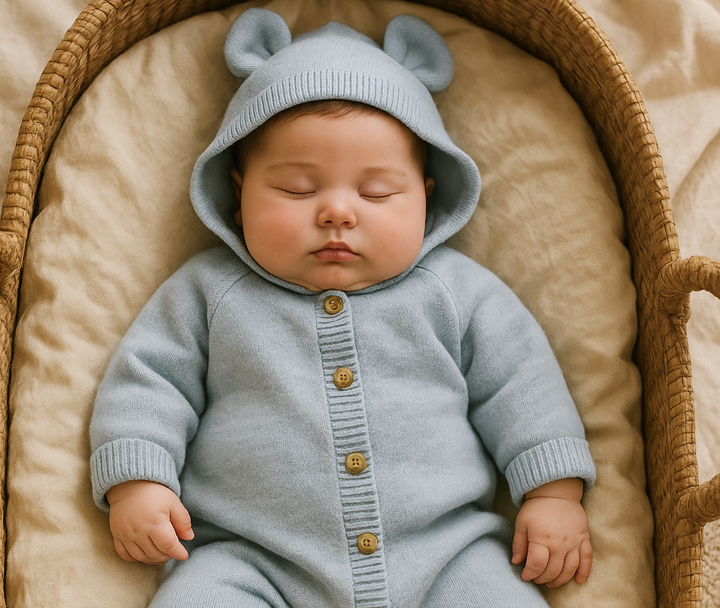 Bear Ear Knitted Romper