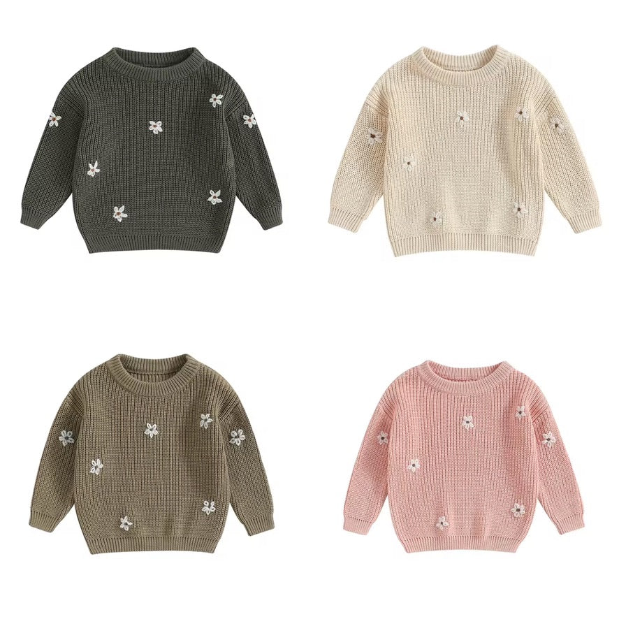 Knitted Flower Jumper