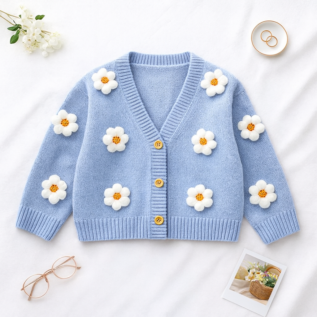 Floral Knitted Cardigan