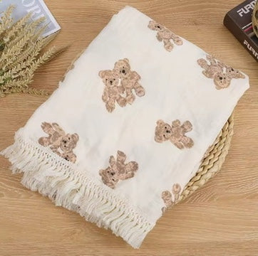 Tassel Muslin Blanket