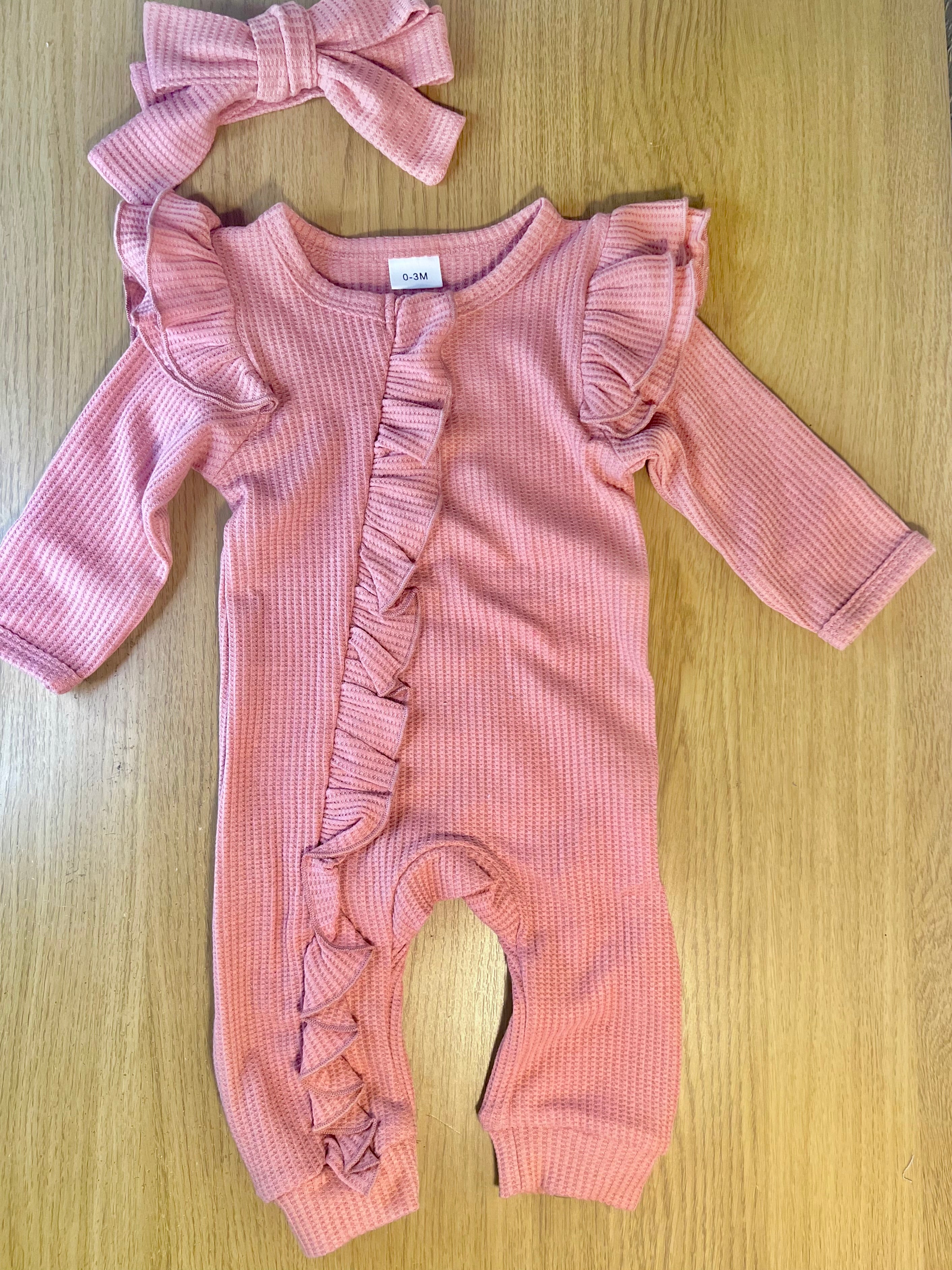 Ruffle Romper And Headband