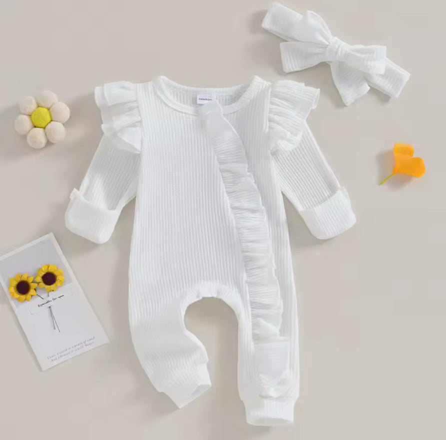 Ruffle Romper And Headband
