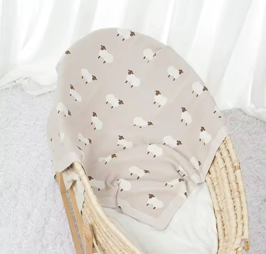 Knitted Sheep Blanket