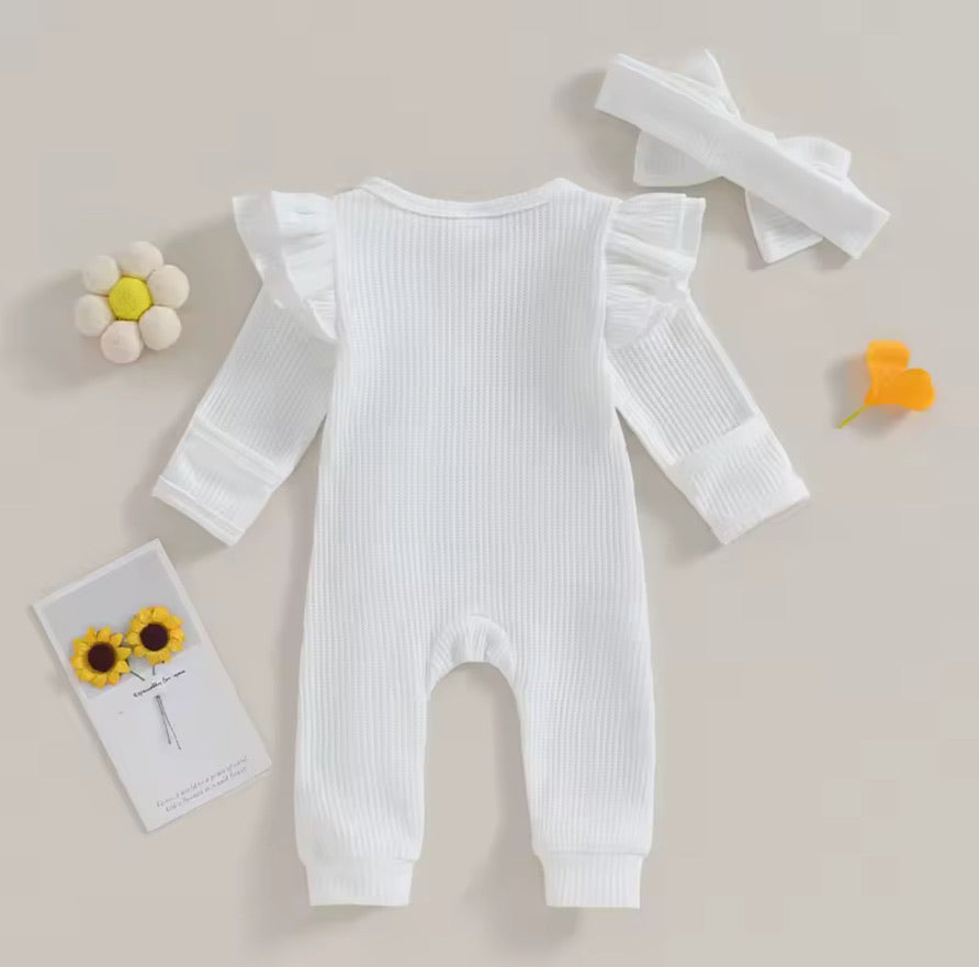 Ruffle Romper And Headband