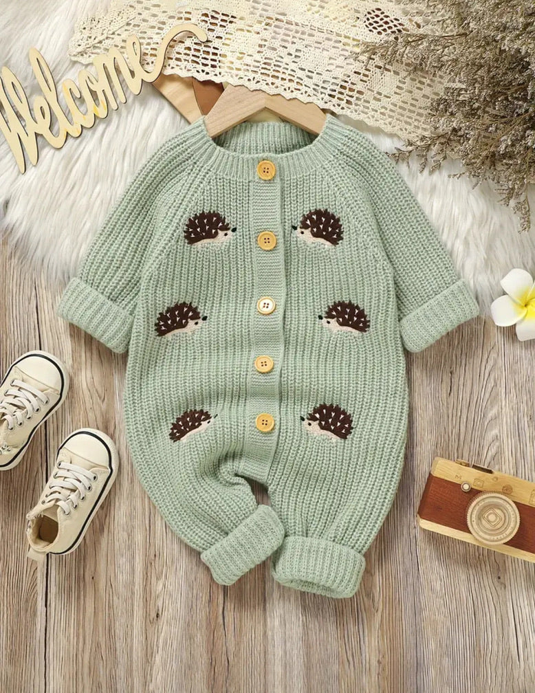 Hedgehog Knitted Romper