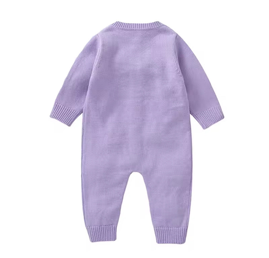 Flower Knitted Romper