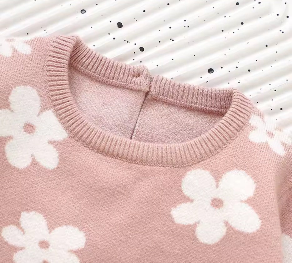 Floral Knitted Romper