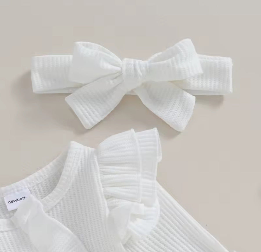 Ruffle Romper And Headband