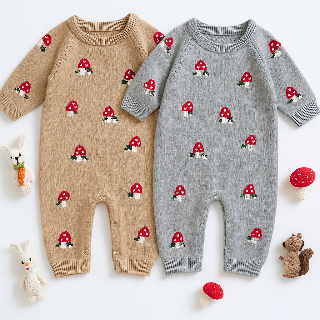 Toadstool Knitted Romper