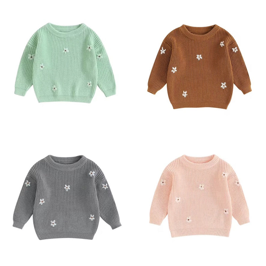 Knitted Flower Jumper