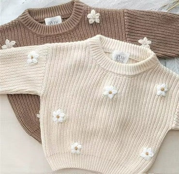 Knitted Flower Jumper
