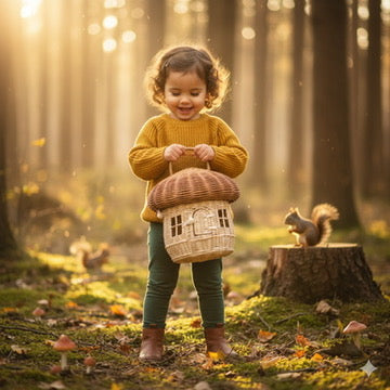 Acorn Rattan Shoulder Bag