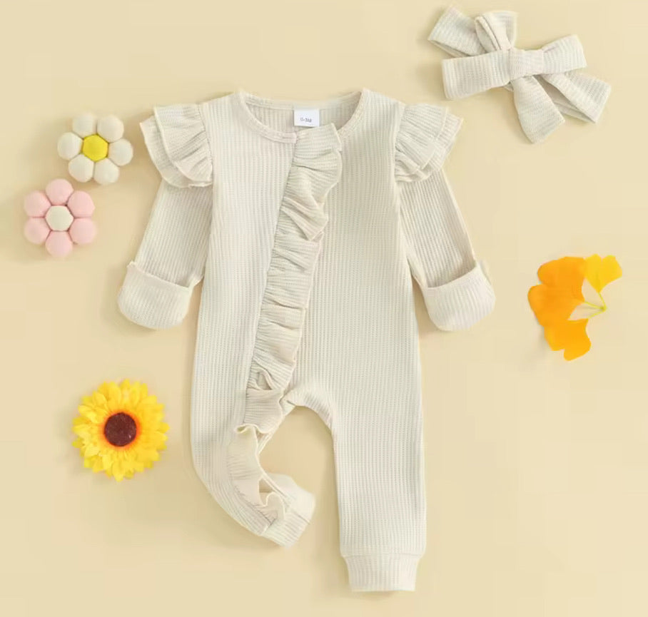 Ruffle Romper And Headband