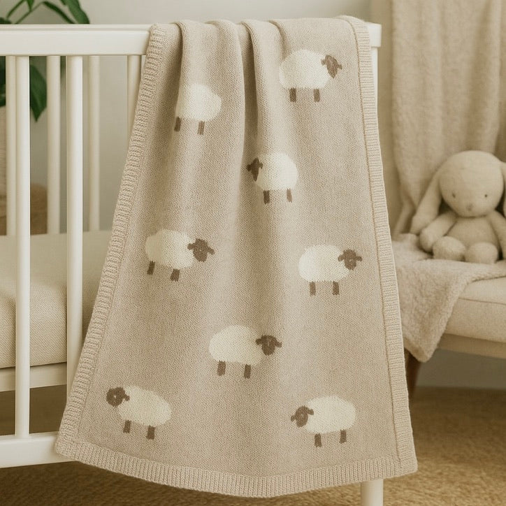 Knitted Sheep Blanket