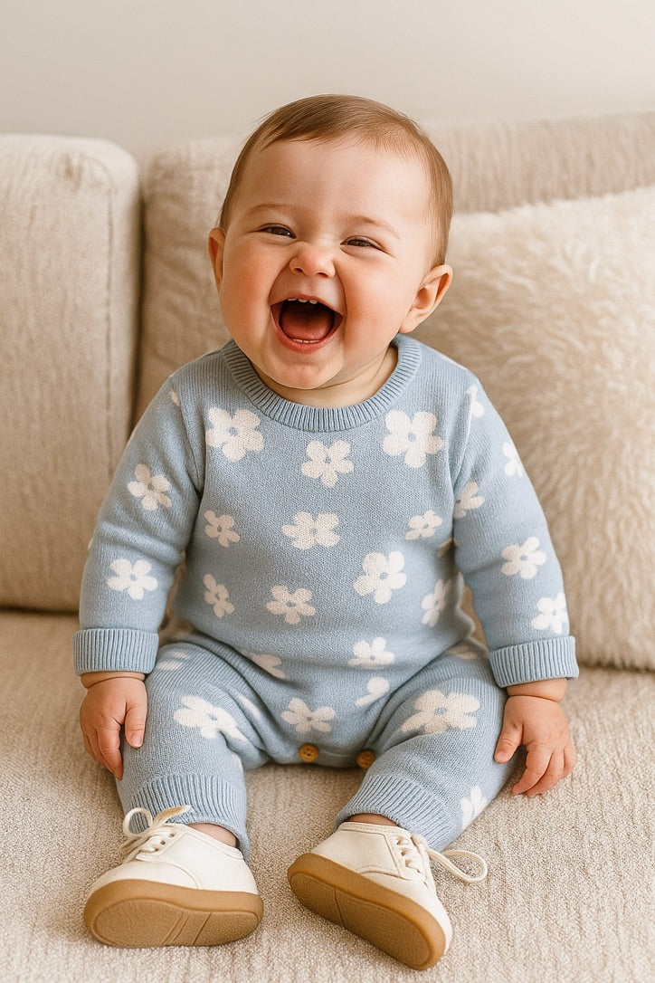 Floral Knitted Romper