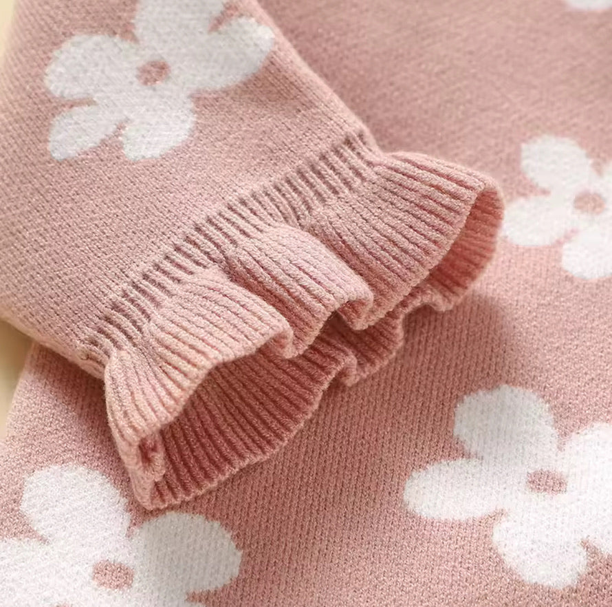 Floral Knitted Romper