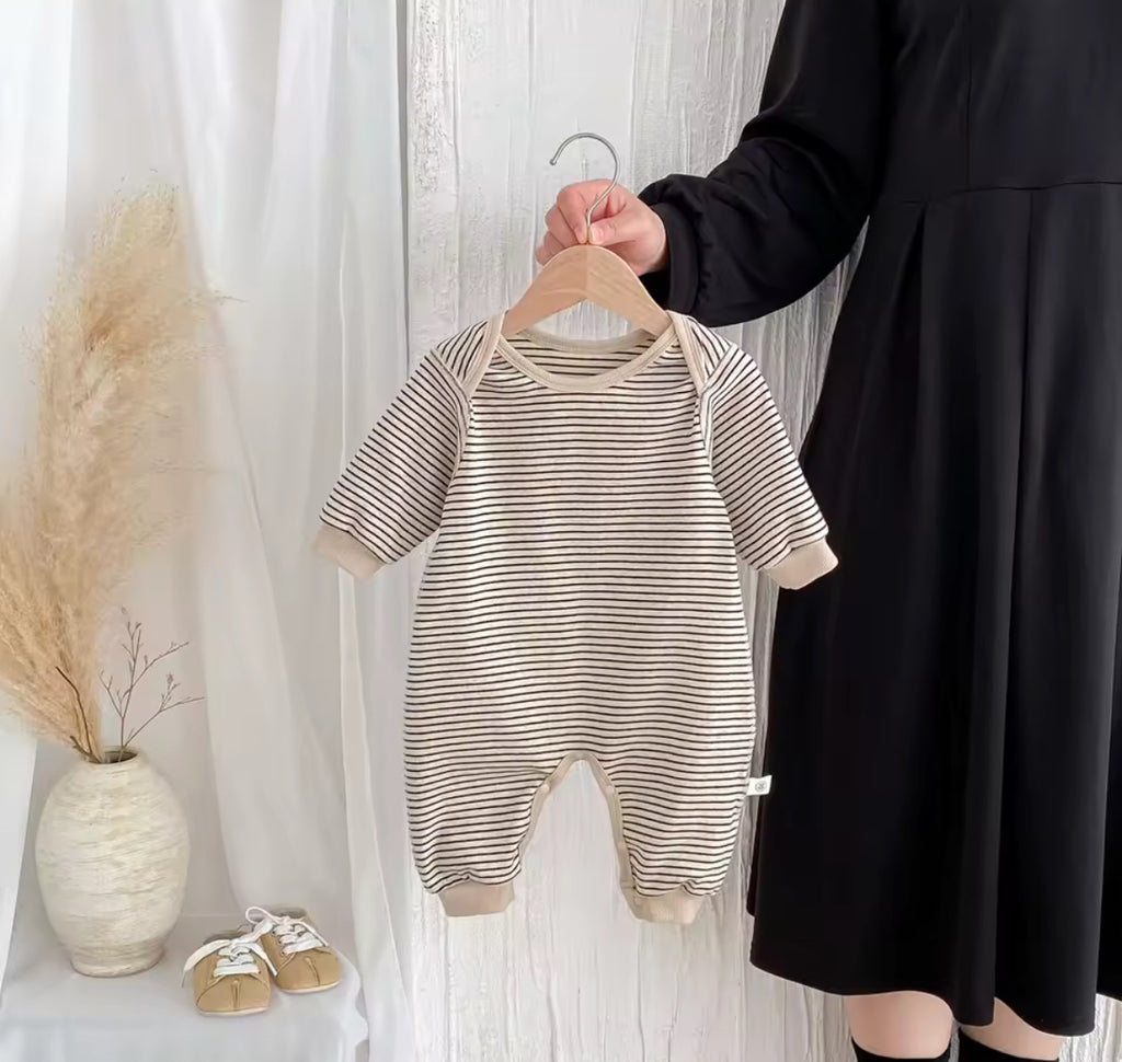Korean Style Striped Romper