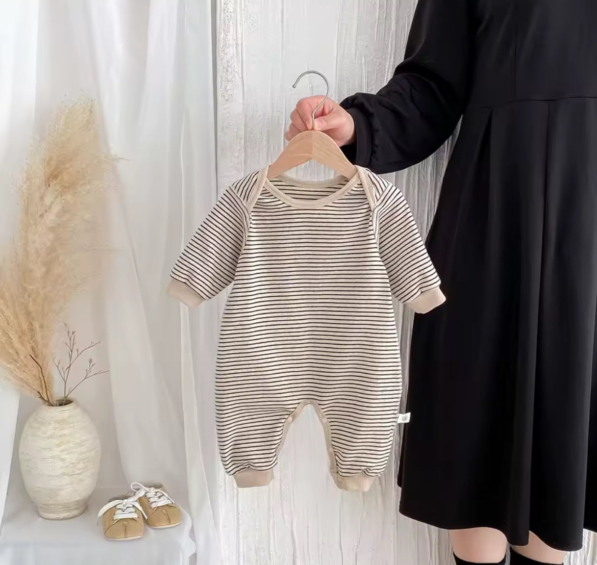 Korean Style Striped Romper