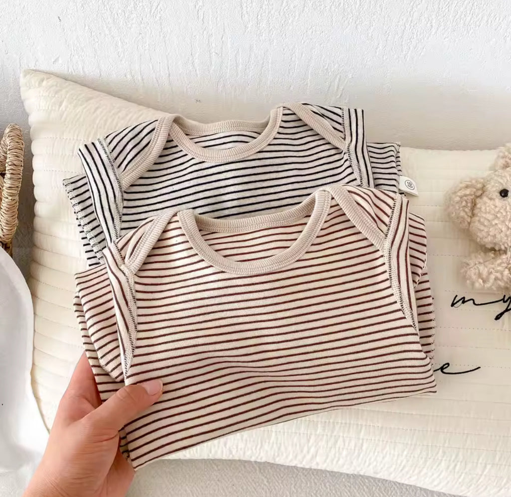Korean Style Striped Romper