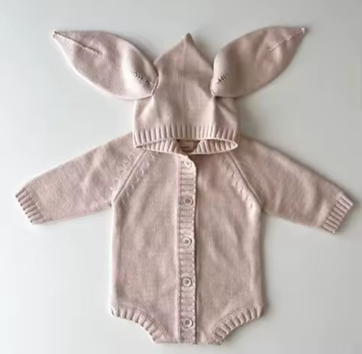 Bear Ear Knitted Romper