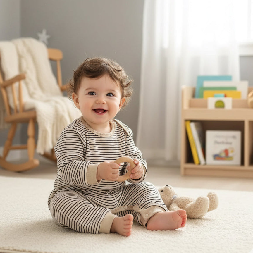 Korean Style Striped Romper