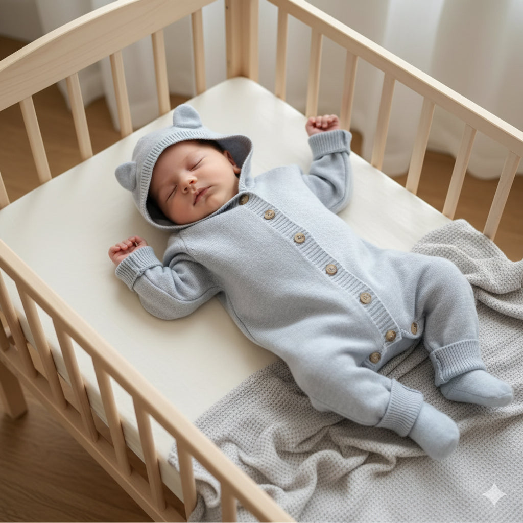 Bear Ear Knitted Romper