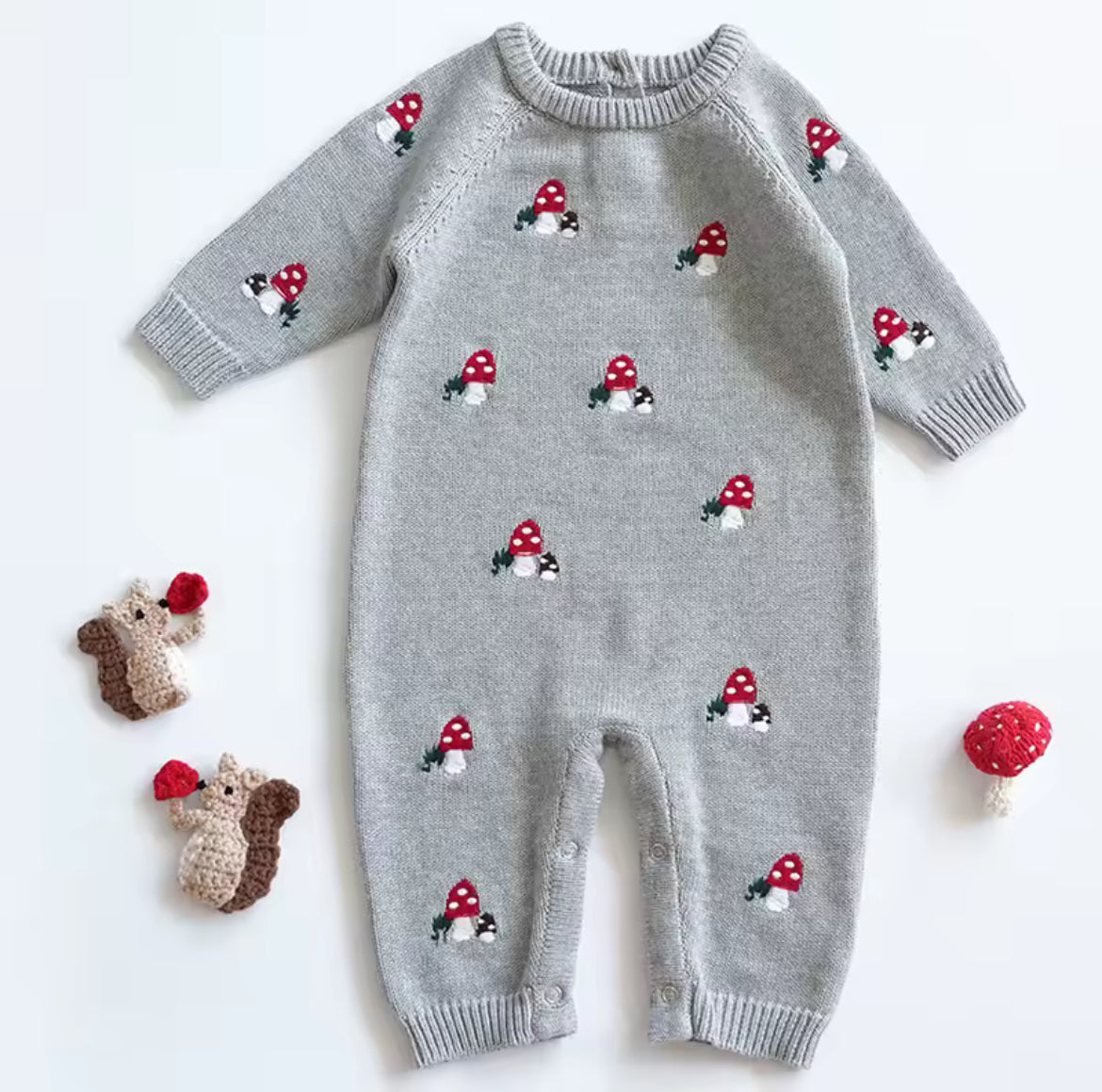 Toadstool Knitted Romper
