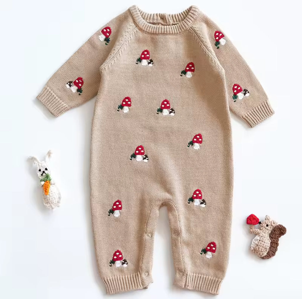 Toadstool Knitted Romper