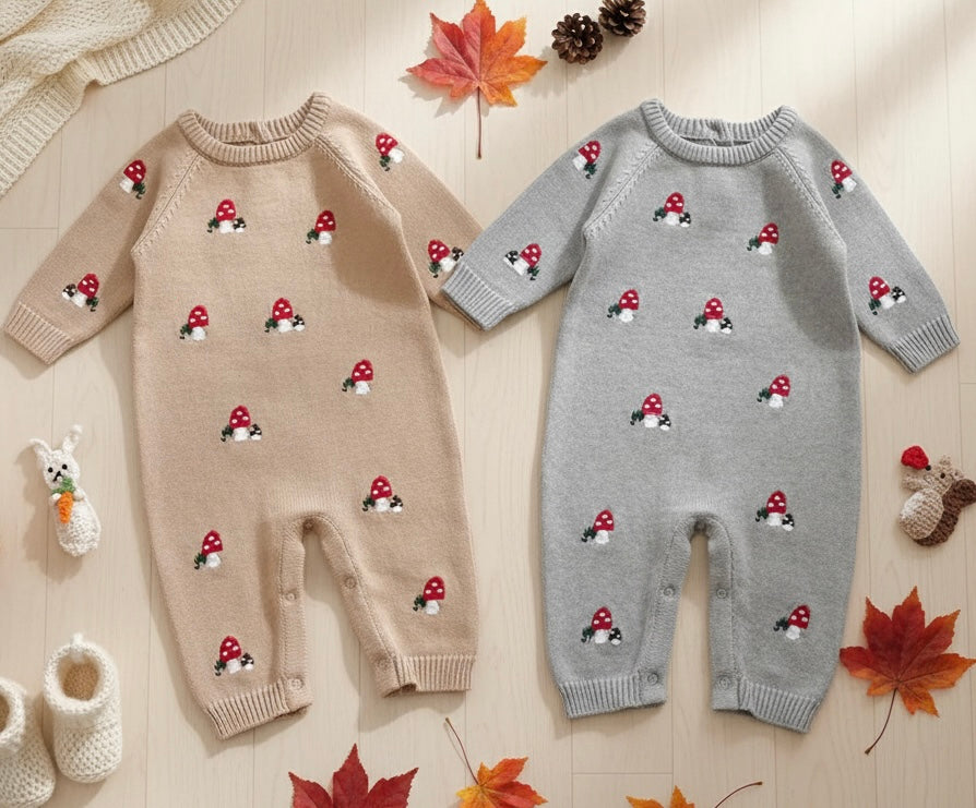 Toadstool Knitted Romper