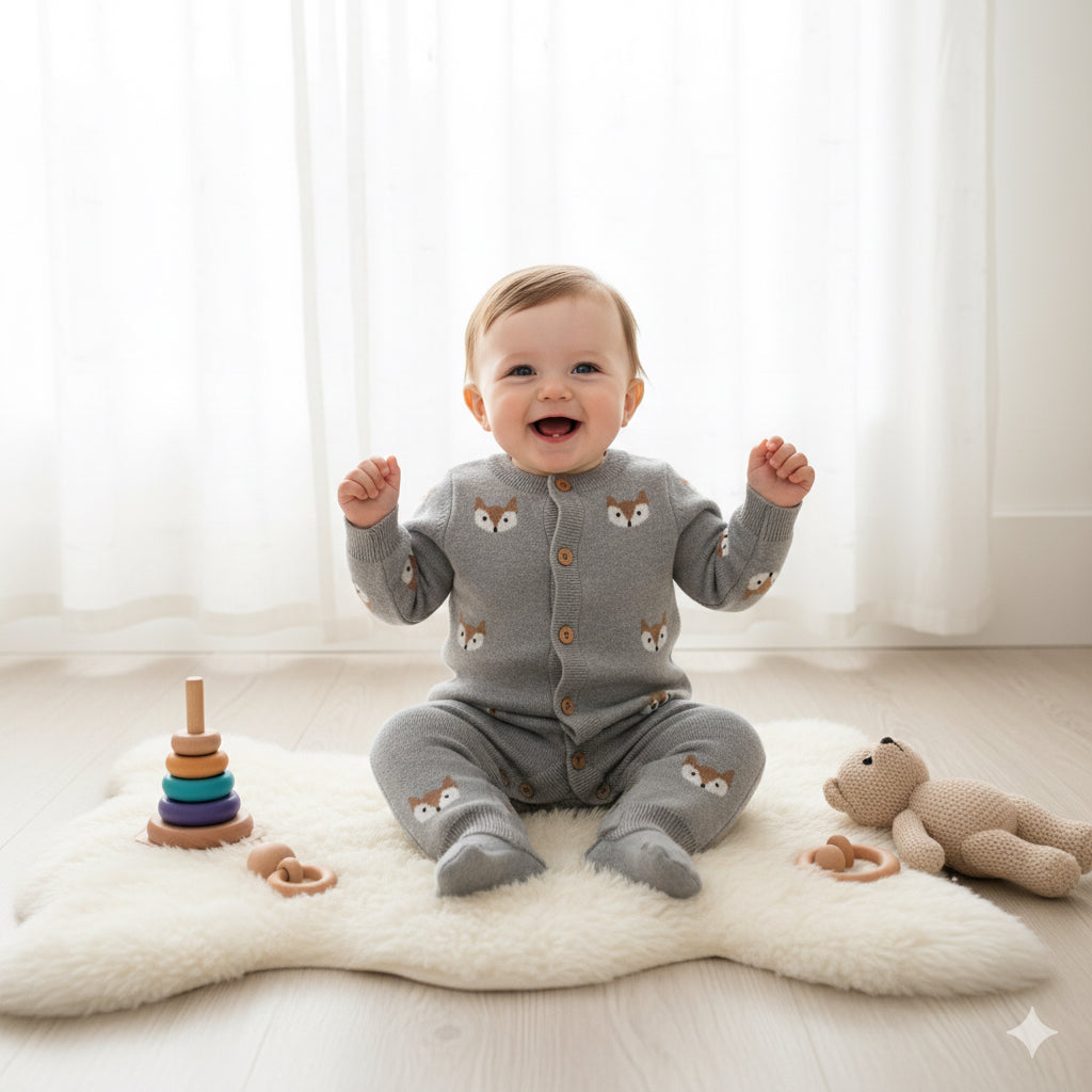 Hedgehog Knitted Romper