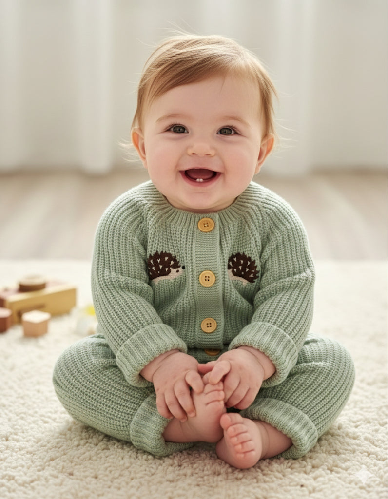 Hedgehog Knitted Romper