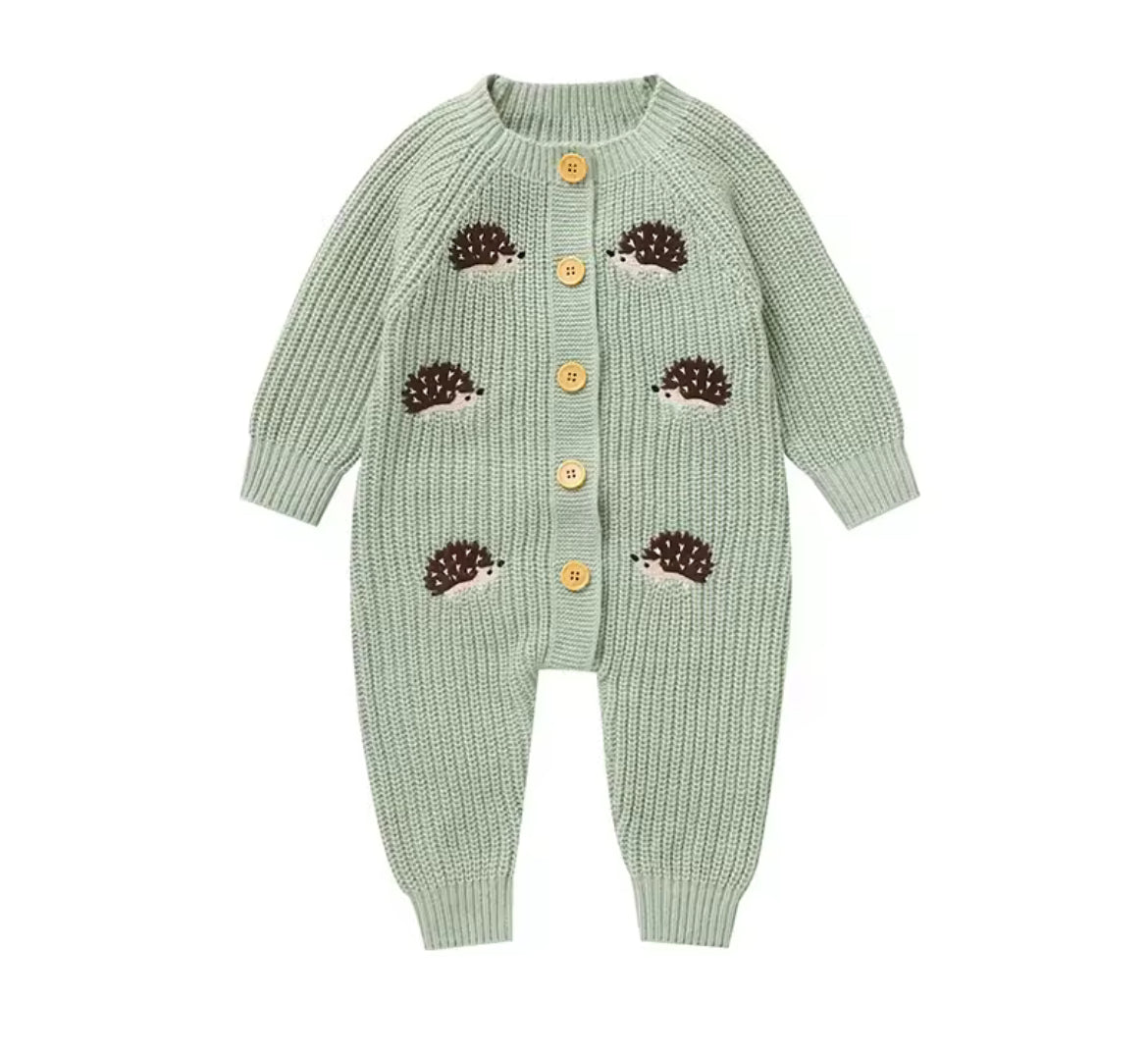 Hedgehog Knitted Dungarees