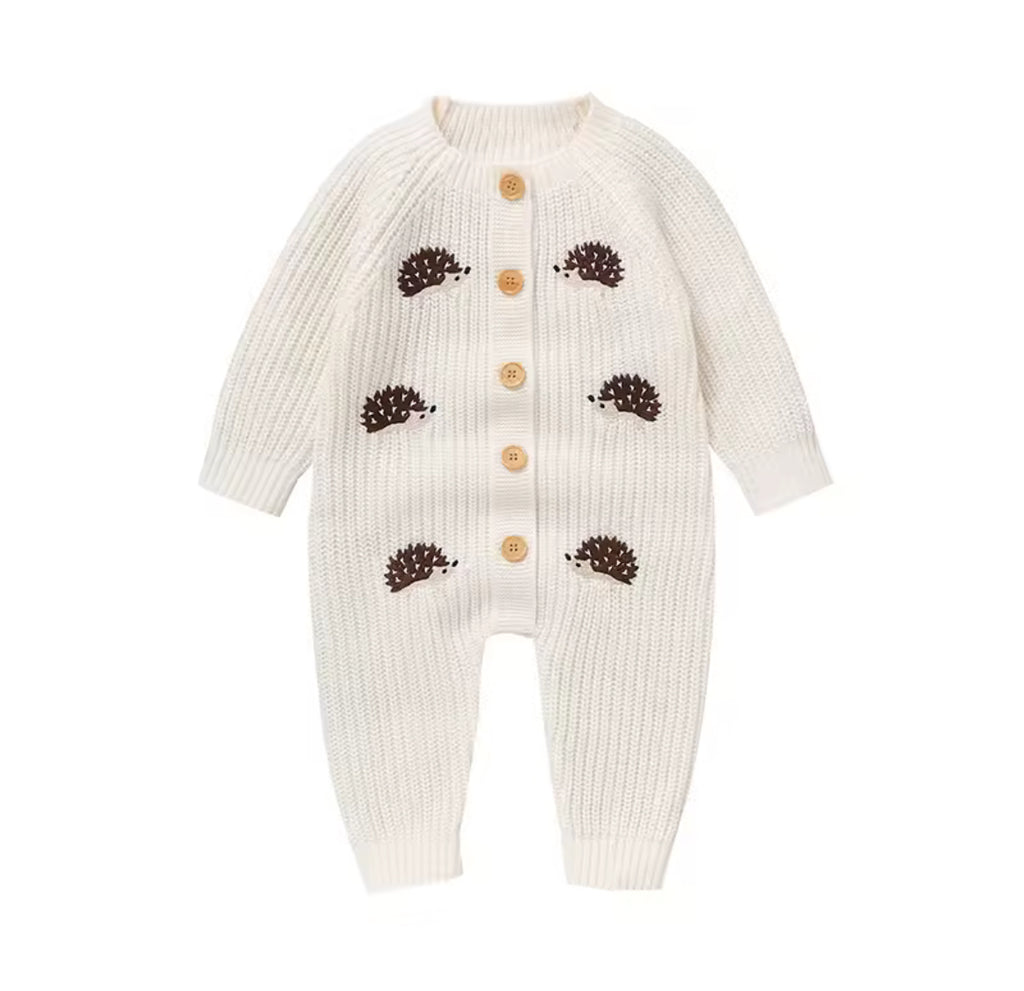 Hedgehog Knitted Romper