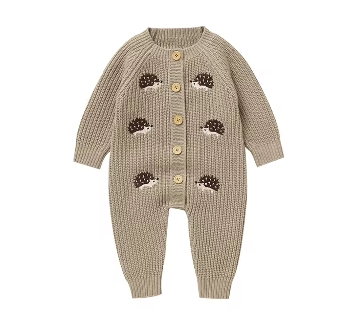 Hedgehog Knitted Dungarees