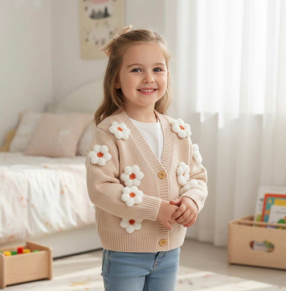 Floral Knitted Cardigan