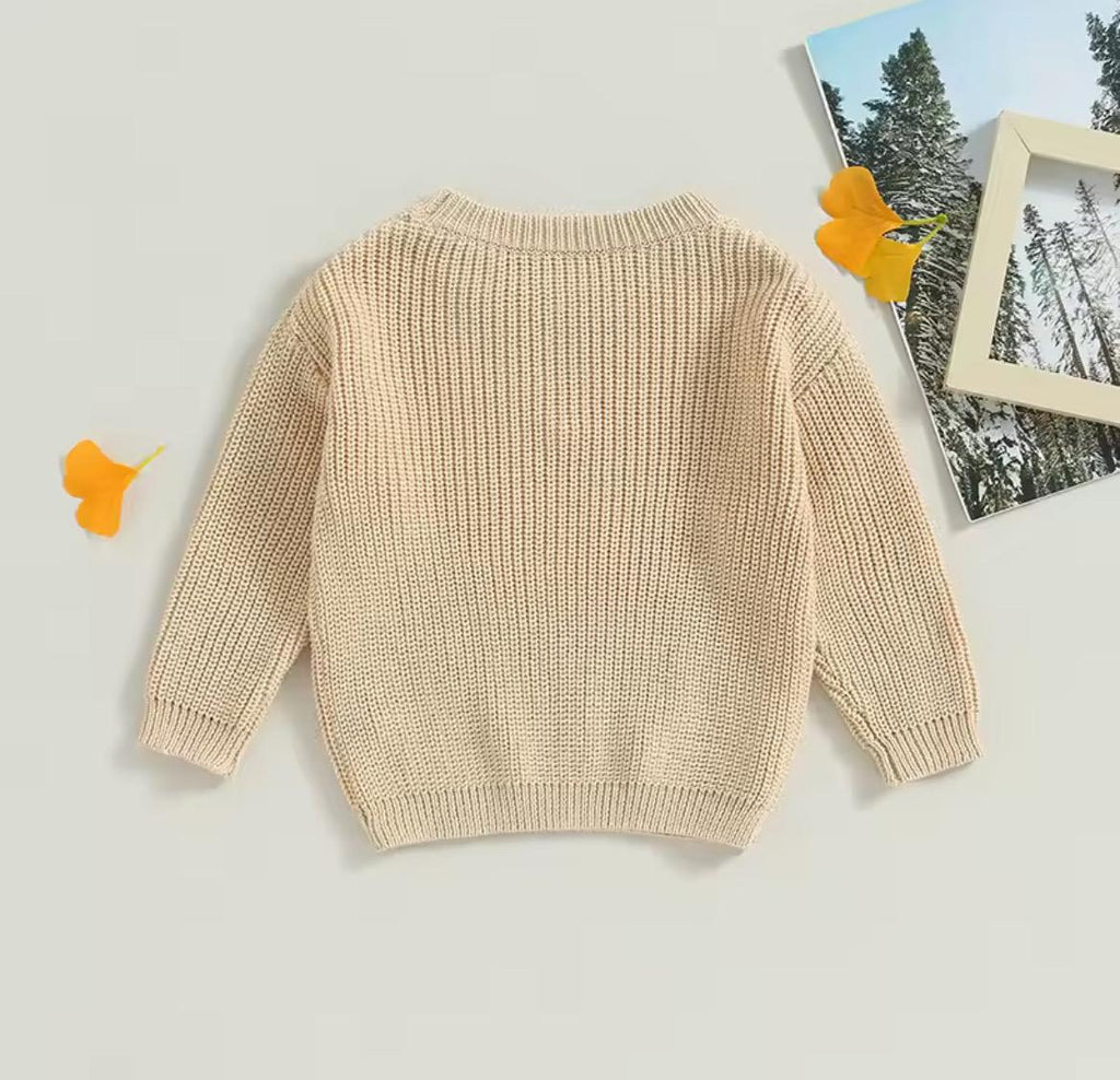 Knitted Flower Jumper
