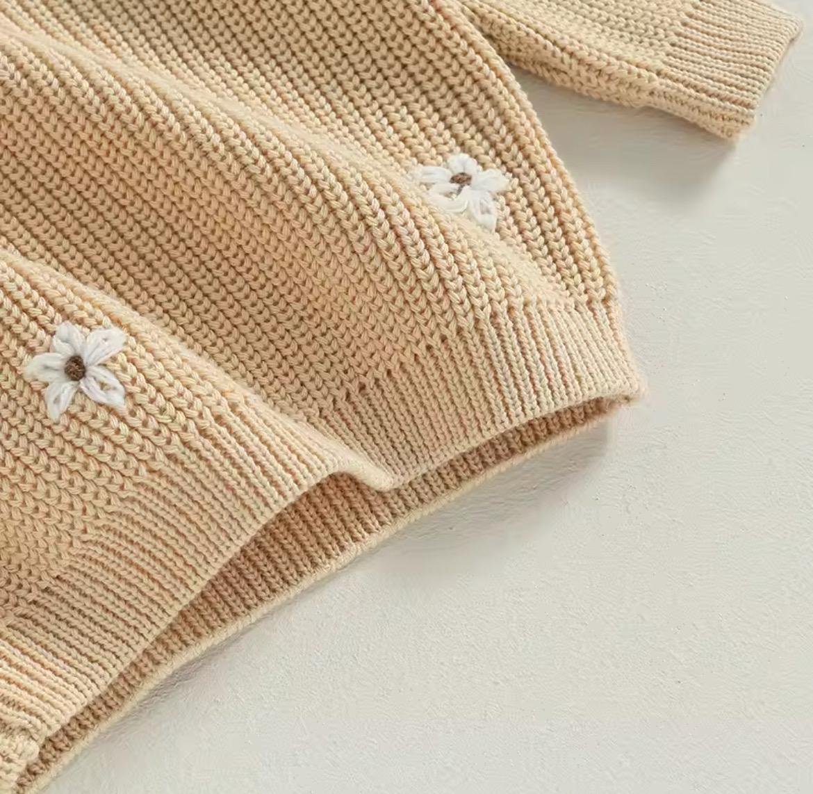 Knitted Flower Jumper