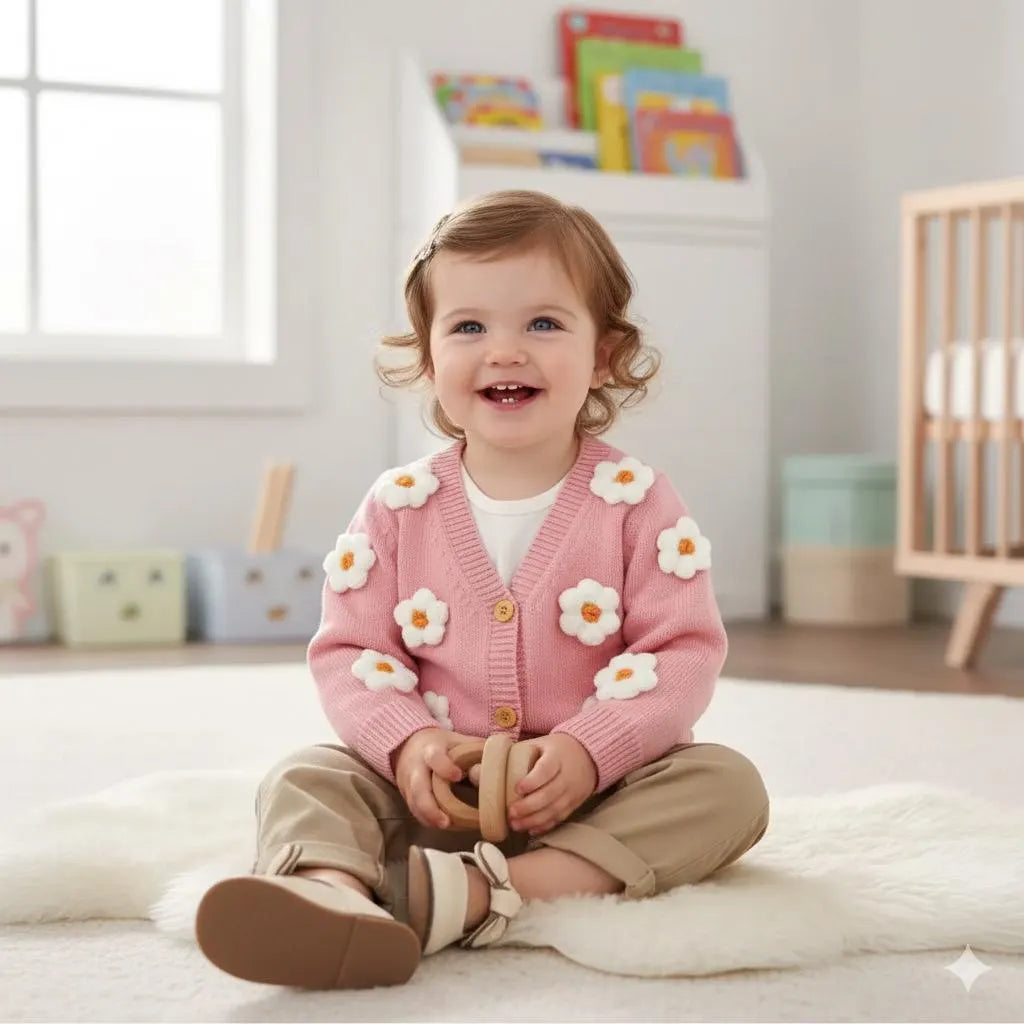 Floral Knitted Cardigan